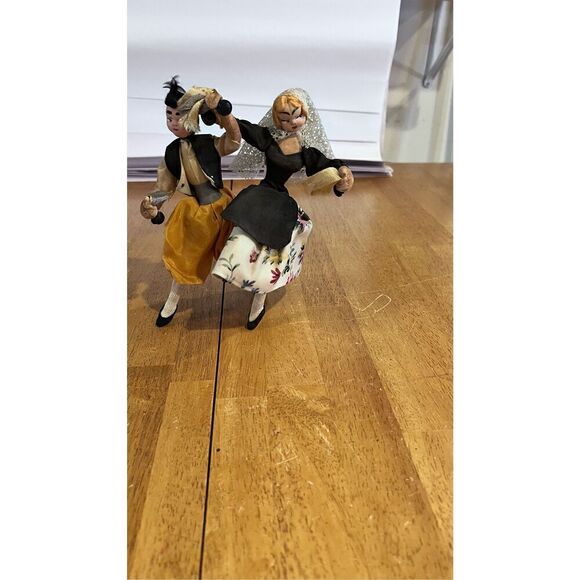 TWO VINTAGE ROLDAN KLUMPE CLOTH DOLLS ~ MAN & LADY in SPANISH DRESS - Picture 6 of 8
